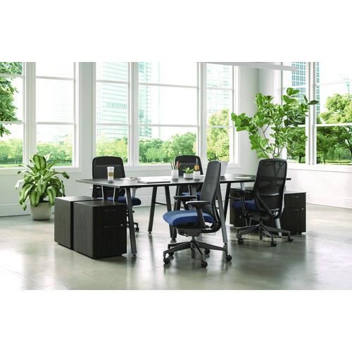 Nucleus Series Recharge Task Chair, Up to 300lb, 16.63" to 21.13" Seat Ht, Navy Seat, Black Back/Base. Picture 8