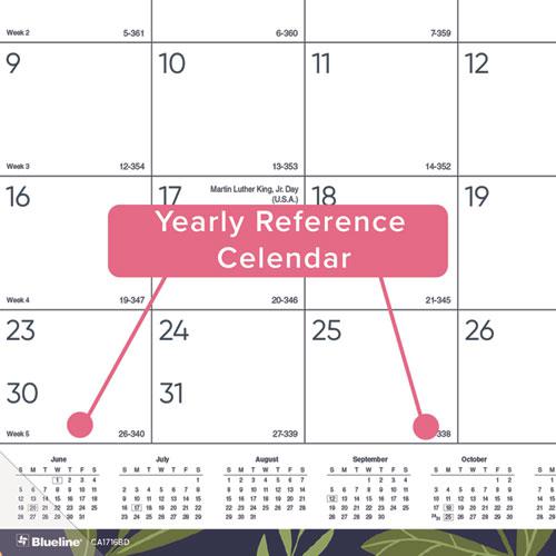 Academic 18-Month Desk Pad Calendar, 22 x 17, White/Multicolor Sheets, Black Headband, 18-Month (July to Dec): 2024 to 2025. Picture 5