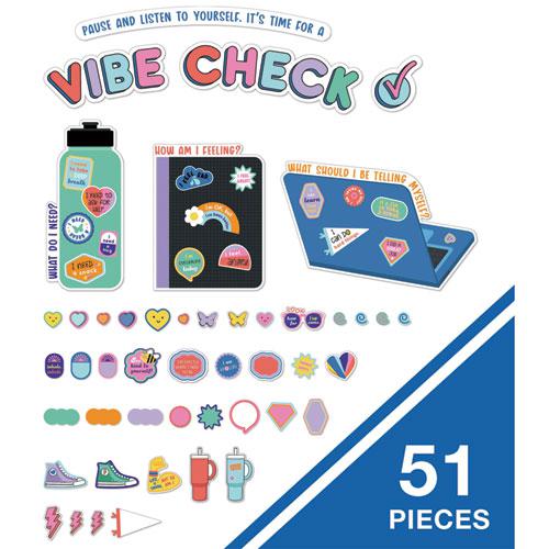 Decorative Bulletin Board Set, We Stick Together Vibe Check, 51 Pieces. Picture 2
