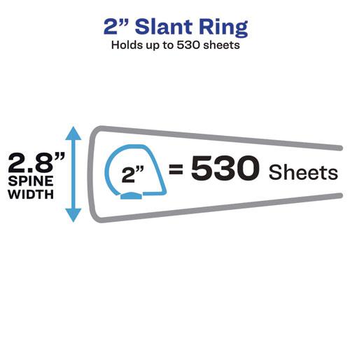 Showcase Economy View Binders with Slant Rings, 3 Rings, 2" Capacity, 11 x 8.5, Black. Picture 3