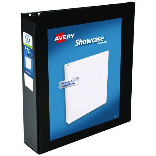 Showcase Economy View Binders with Slant Rings, 3 Rings, 2" Capacity, 11 x 8.5, Black. Picture 1