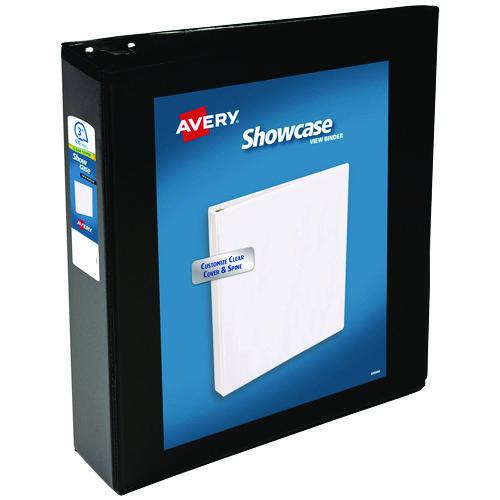 Showcase Economy View Binders with Slant Rings, 3 Rings, 3" Capacity, 11 x 8.5, Black. Picture 1