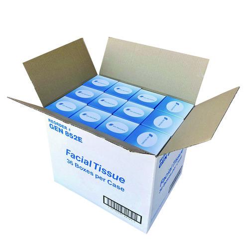 Facial Tissue Cube Box, 2-Ply, White, 85 Sheets/Box, 36 Boxes/Carton. Picture 5