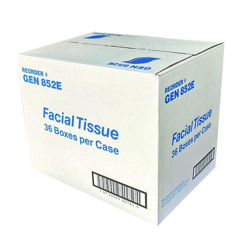 Facial Tissue Cube Box, 2-Ply, White, 85 Sheets/Box, 36 Boxes/Carton. Picture 6