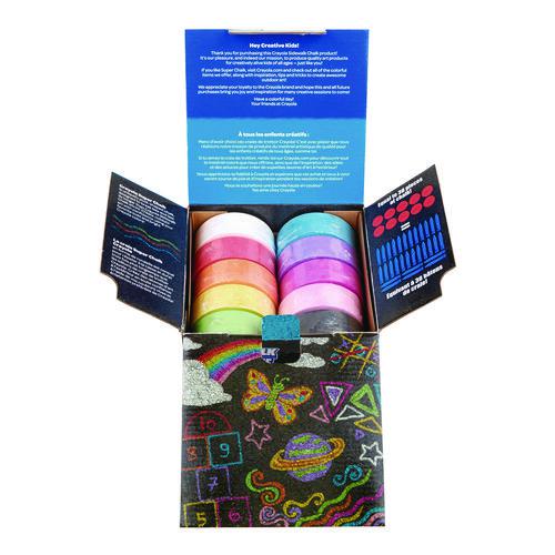 Super Chalk, 1" x 2.8" Diameter, 10 Assorted Colors, 10 Pucks/Box. Picture 5