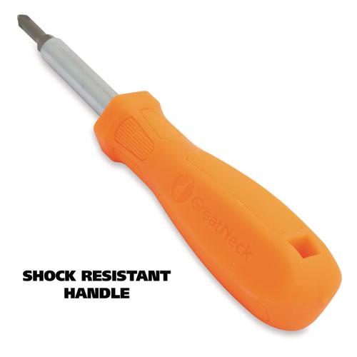 4 in-1 Screwdriver w/Interchangeable Phillips/Standard Bits, Assorted Colors. Picture 5