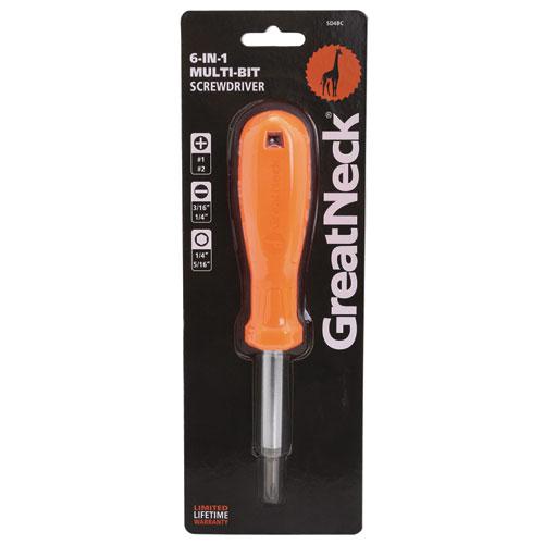 4 in-1 Screwdriver w/Interchangeable Phillips/Standard Bits, Assorted Colors. Picture 3