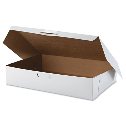 Tuck-Top Bakery Boxes, 19 x 14 x 4, White, 50/Carton. Picture 2