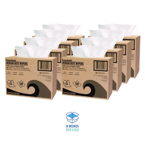 DRC Wipers, 1-Ply, 9.75 x 16.25, White, 100/Box, 8 Boxes/Carton. Picture 4