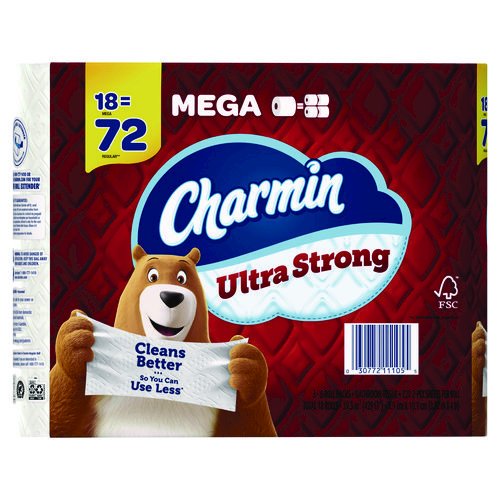 Ultra Strong Bathroom Tissue, Septic Safe, 2-Ply, White, 220 Sheet/Roll, 18/Pack. Picture 6