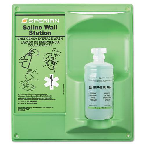 Saline Eye Wash Wall Station, 16 oz Bottle, 1 Bottle/Station. Picture 1