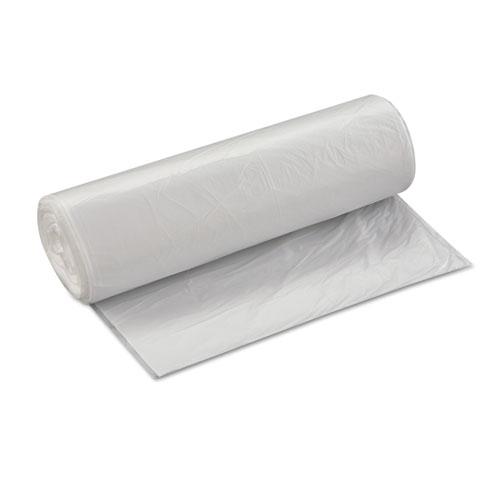 High-Density Commercial Can Liners Value Pack, 33 gal, 14 mic, 33" x 39", Clear, 25 Bags/Roll, 10 Interleaved Rolls/Carton. Picture 2