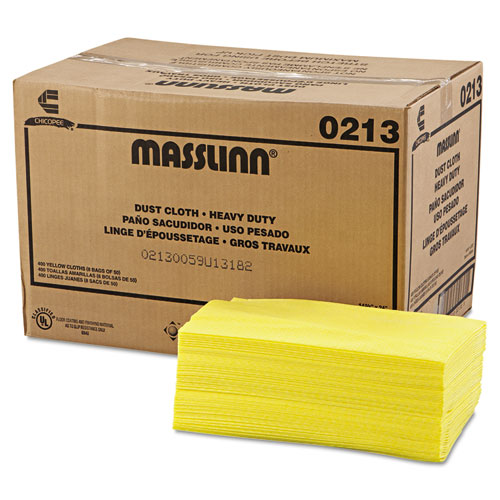 Masslinn Dust Cloths, 1-Ply, 16 x 24, Unscented, Yellow, 50/Pack, 8 Packs/Carton. Picture 3