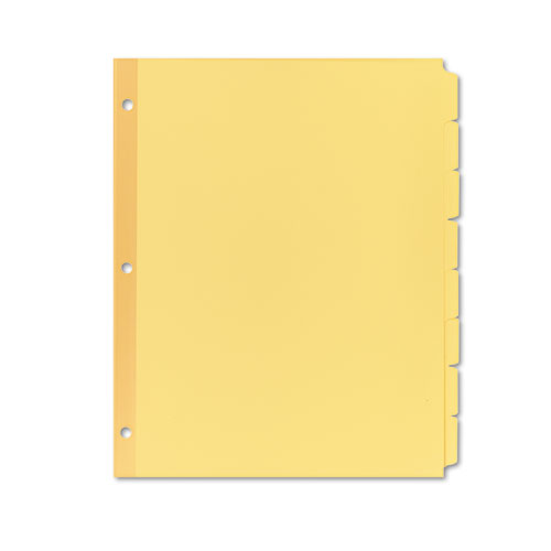 Write and Erase Plain-Tab Paper Dividers, 8-Tab, Letter, Buff, 24 Sets. Picture 1