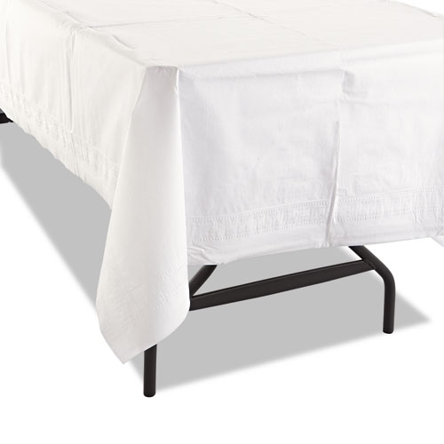 Cellutex Table Covers, Tissue/Polylined, 54" x 108", White, 25/Carton. Picture 4