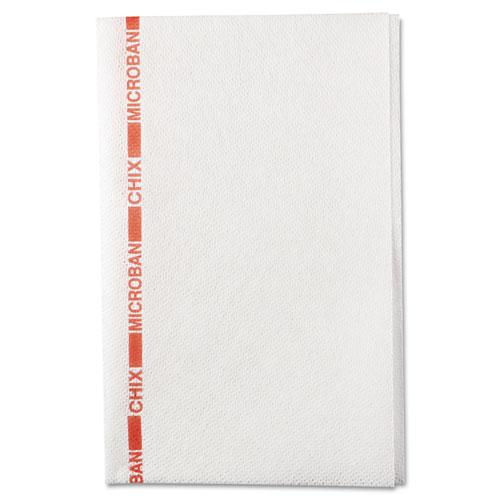 Food Service Towels, Cotton, 13 x 21, White/Red, 150/Carton. Picture 3