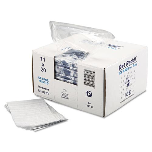 Ice Bags, 1.5 mil, 11" x 20", Clear, 1,000/Carton. Picture 3