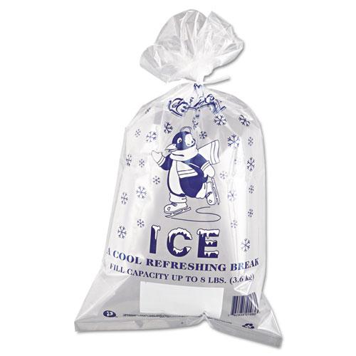 Ice Bags, 1.5 mil, 11" x 20", Clear, 1,000/Carton. Picture 1
