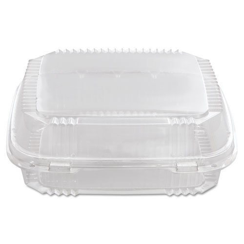 ClearView SmartLock Hinged Lid Container, 49 oz, 8.2 x 8.34 x 2.91, Clear, 200/Carton. Picture 2