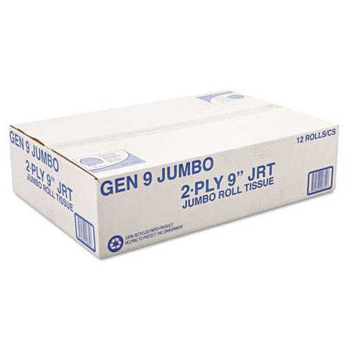 Jumbo Roll Bath Tissue, Septic Safe, 2-Ply, White, 3.3" x 700 ft, 12/Carton. Picture 2