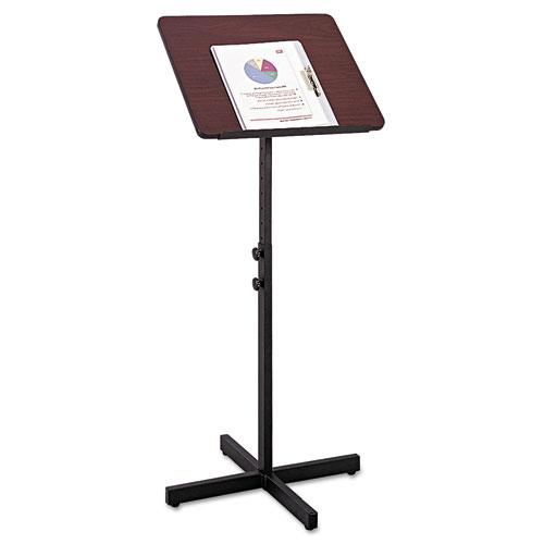 Adjustable Speaker Stand, 21 x 21 x 29.5 to 46, Mahogany/Black. The main picture.