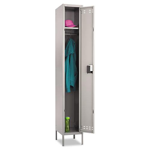 Single-Tier Locker, 12w x 18d x 78h, Two-Tone Gray. Picture 1