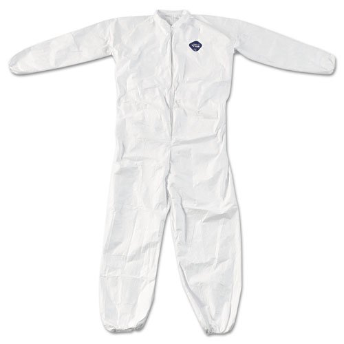 Tyvek Elastic-Cuff Coveralls, White, 4X-Large, 25/Carton. Picture 1