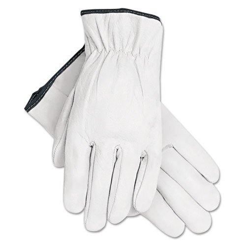 Grain Goatskin Driver Gloves, White, X-Large, 12 Pairs. Picture 2