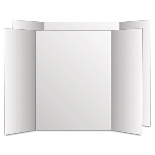 Two Cool Tri-Fold Poster Board, 28 x 40, White/White, 12/Carton. Picture 1