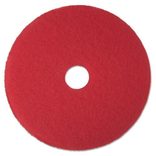 Low-Speed Buffer Floor Pads 5100, 13" Diameter, Red, 5/Carton. The main picture.