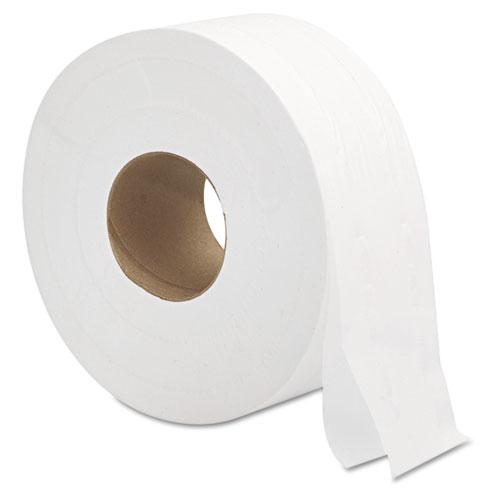 Jumbo Roll Bath Tissue, Septic Safe, 2-Ply, White, 3.3" x 700 ft, 12/Carton. Picture 1