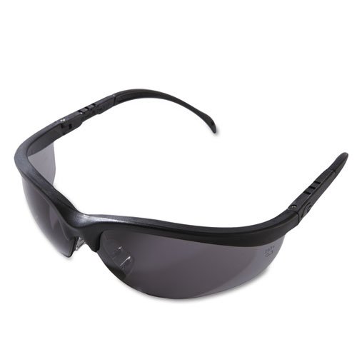 Klondike Safety Glasses, Matte Black Frame, Gray Lens, 12/Box. Picture 1