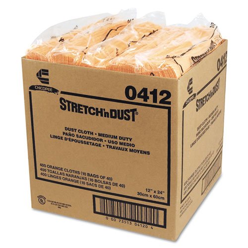 Stretch 'n Dust Cloths, 11 5/8 x 24, Yellow, 40 Cloths/Pack, 10 Packs/Carton. Picture 1