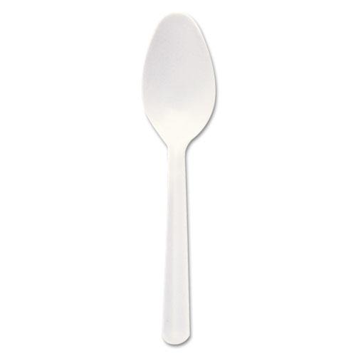 Bonus Polypropylene Cutlery, 5", Teaspoon, White. Picture 1