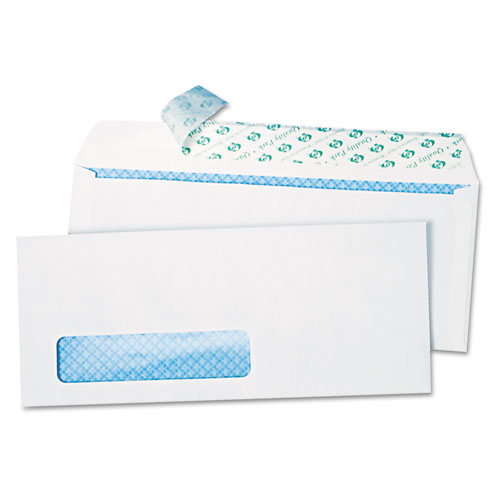 Redi-Strip Security Tinted Envelope, Address Window, #10, Commercial Flap, Redi-Strip Closure, 4.13 x 9.5, White, 1,000/Box. Picture 1