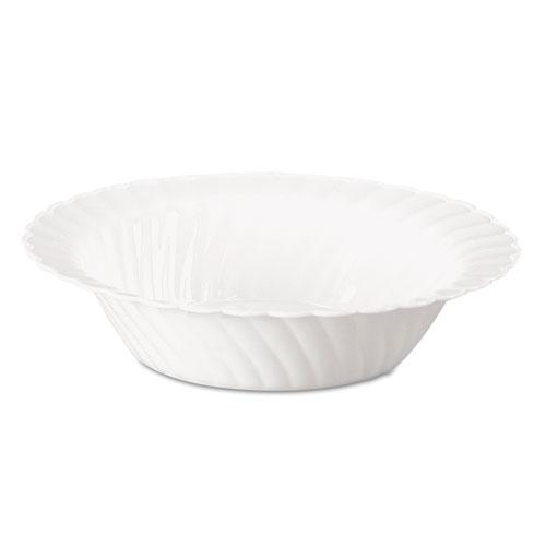 Classicware Plastic Bowls, 10 Ounces, White, Round, 10/Pack. Picture 1