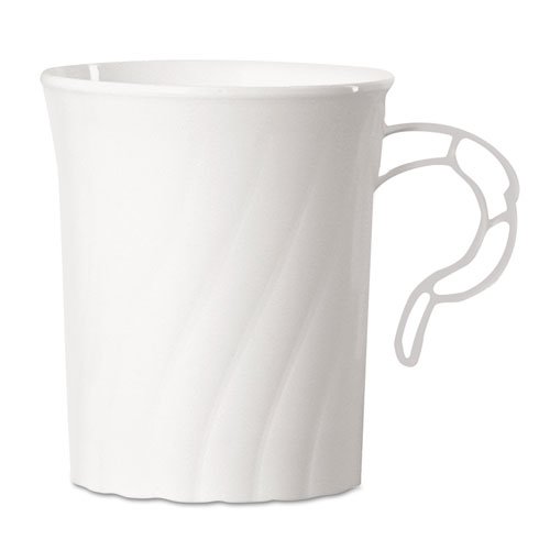 Classicware Plastic Mugs, 8 oz., White, 8/Pack, 24 Pack/Carton. Picture 1