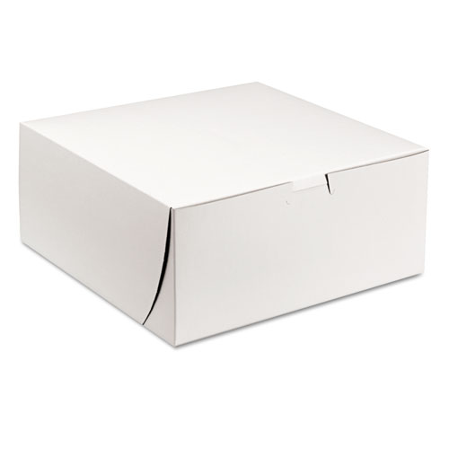 Tuck-Top Bakery Boxes, 9 x 9 x 4, White, 200/Carton. Picture 1