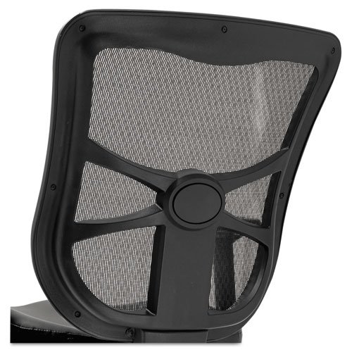 Alera Elusion Series Mesh Mid-Back Multifunction Chair, Supports Up to 275 lb, 17.7" to 21.4" Seat Height, Black. Picture 10