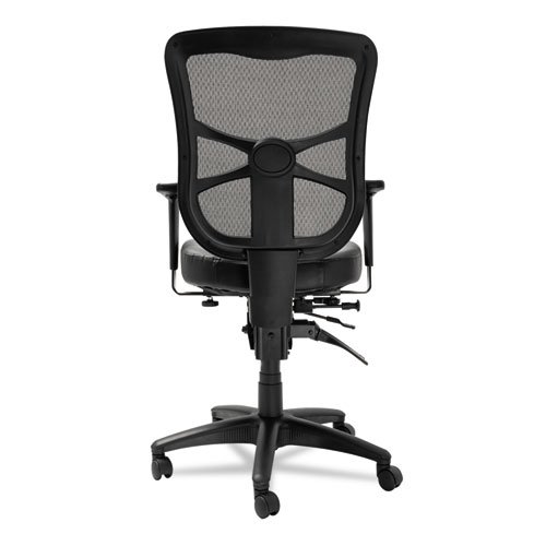Alera Elusion Series Mesh Mid-Back Multifunction Chair, Supports Up to 275 lb, 17.7" to 21.4" Seat Height, Black. Picture 5