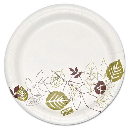 Pathways Soak Proof Shield Heavyweight Paper Plates, 5.88" dia, Green/Burgundy, 250 Pack, 4 Packs/Carton. The main picture.
