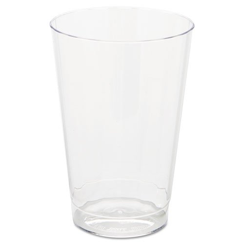 Classic Crystal Plastic Tumblers, 12 oz, Clear, Fluted, Tall, 20 Pack, 12 Packs/Carton. Picture 1