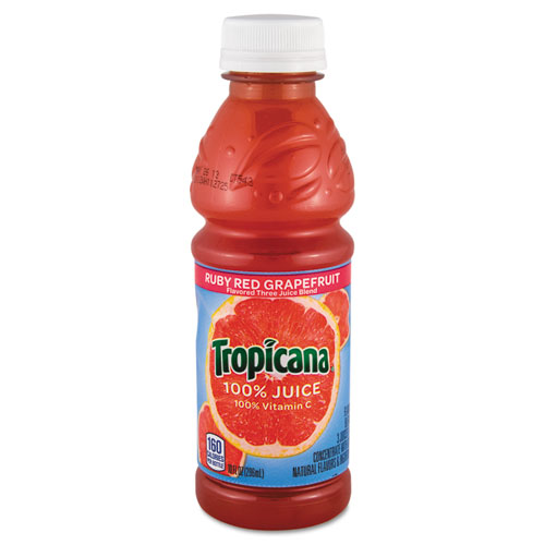 100% Juice, Ruby Red Grapefruit, 10oz Bottle, 24/Carton. Picture 1