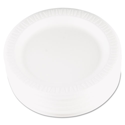 Quiet Classic Laminated Foam Dinnerware, Plate, 9" dia, White, 125/Pack, 4 Packs/Carton. Picture 1