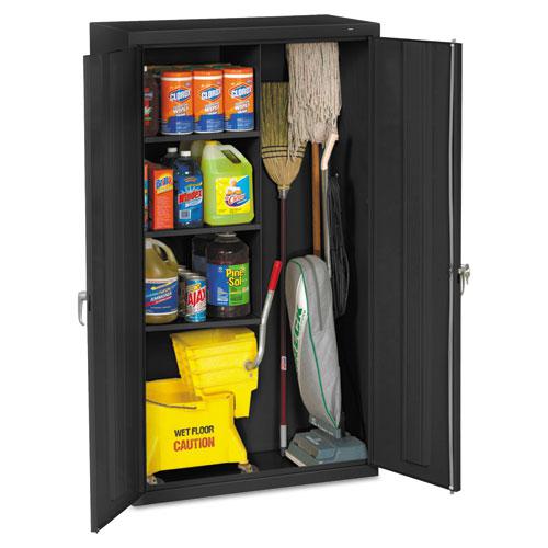 Janitorial Cabinet, 36w x 18d x 64h, Black. Picture 1