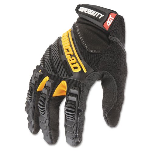 SuperDuty Gloves, X-Large, Black/Yellow, 1 Pair. Picture 1
