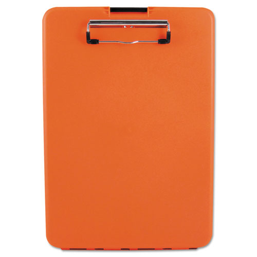 SlimMate Storage Clipboard, 0.5" Clip Capacity, Holds 8.5 x 11 Sheets, Hi-Vis Orange. Picture 2