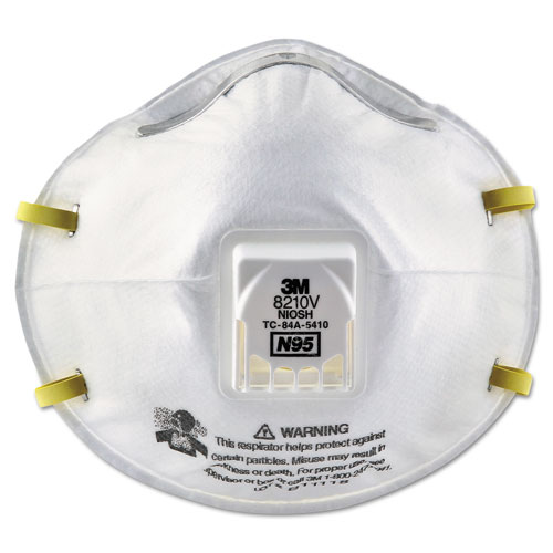 Particulate Respirator 8210V, N95, Cool Flow Valve, Standard Size, 10/Box. Picture 1