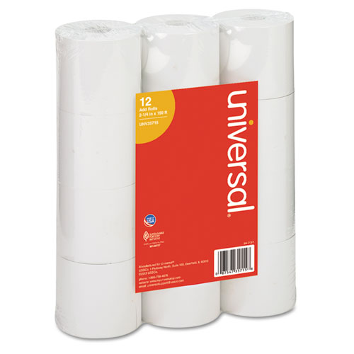 Impact and Inkjet Print Bond Paper Rolls, 0.5" Core, 2.25" x 150 ft, White, 12/Pack. Picture 1