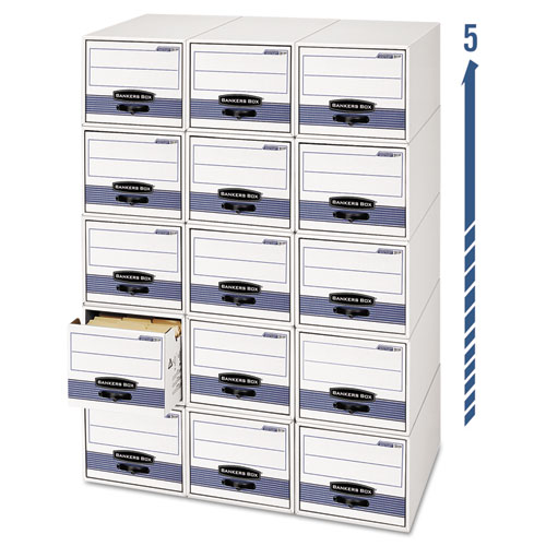 STOR/DRAWER STEEL PLUS Extra Space-Savings Storage Drawers, Letter Files, 10.5" x 25.25" x 6.5", White/Blue, 12/Carton. Picture 2